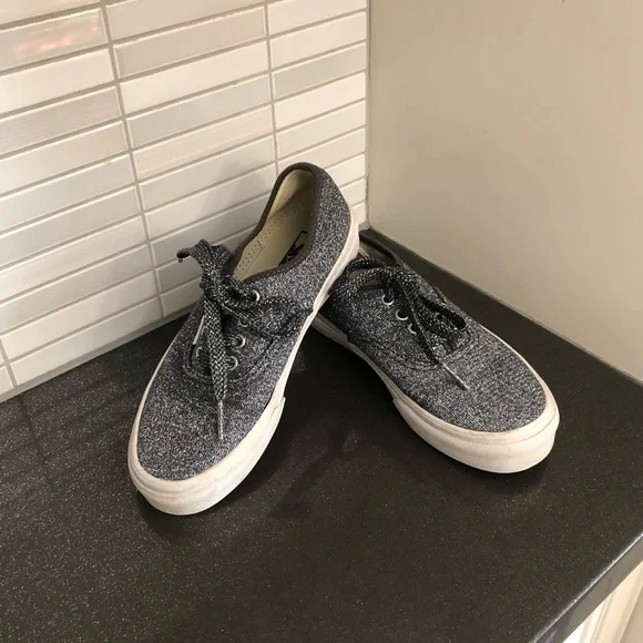 Vans kids silver lace up sneakers - Picture 3 of 8